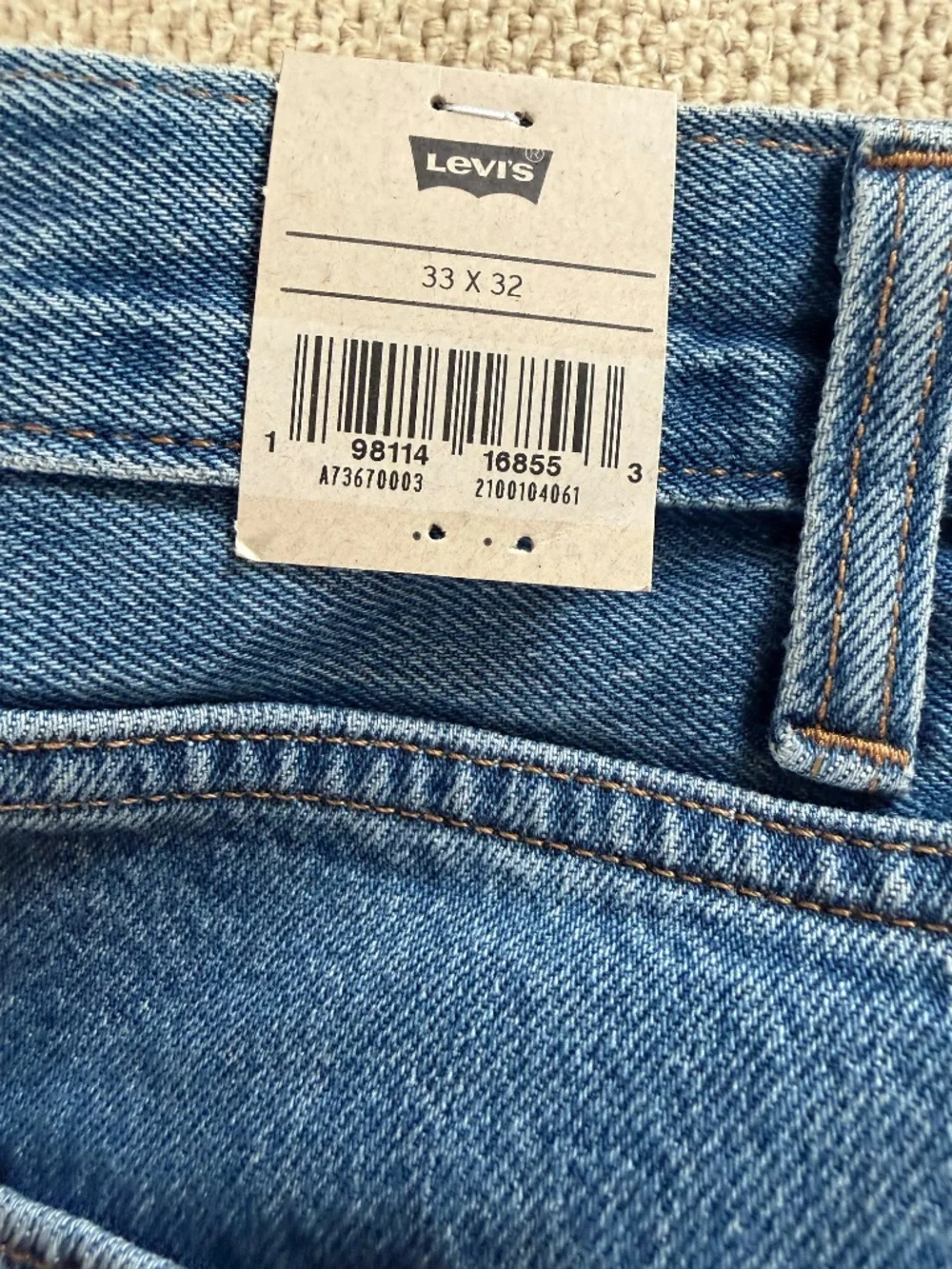 Levi's 568 Loose Straight Double Knee Carpenter Jeans Blue Men's W33 L32 NWT